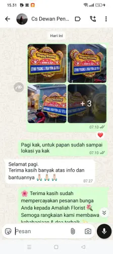 Testimonial Papan Bunga Pernikahan pasirkembang