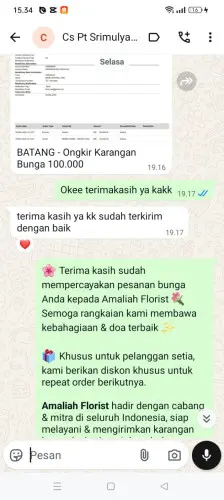 Testimonial Papan Bunga pasirkembang