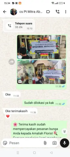 Testimonial Papan Bunga pasirkembang