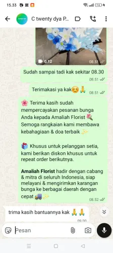 Testimonial Standing Flower pasirkembang