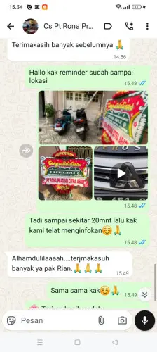Testimonial Papan Bunga pasirkembang