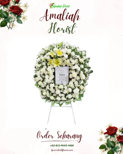 Krans Bunga Duka Cita pasirkembang